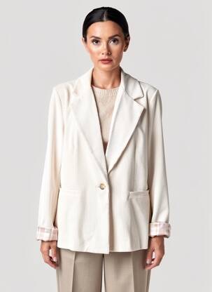 Blazer finition intérieure doublée beige PAKO LITTO femme
