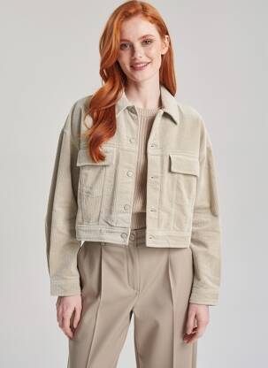 Veste casual coupe droite beige KARMA KOMA femme
