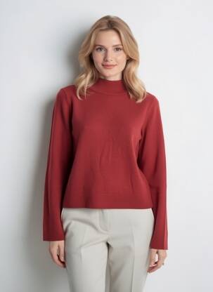Pull stretch manches longues rouge KARMA KOMA femme