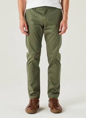 Pantalon chino tissage popeline taille normale vert TOMMY HILFIGER homme