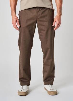 Pantalon chino tissage chiné taille normale marron MATINIQUE homme