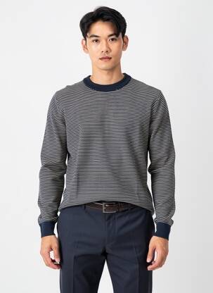 Pull col rond manches longues bleu SELECTED homme