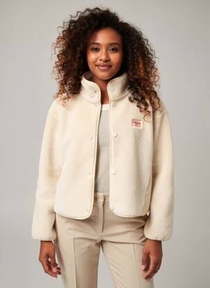 Veste casual coupe droite beige THINKING MU femme