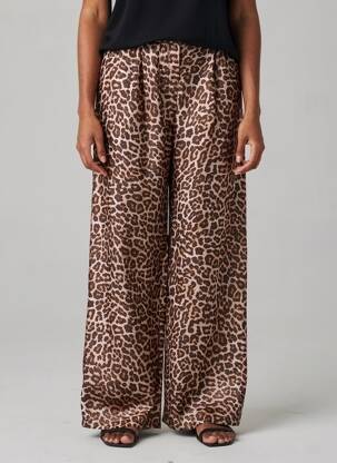 Pantalon large taille à pinces taille normale noir LA PETITE ETOILE femme