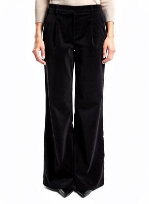 Pantalon flare stretch taille haute noir OBJECT femme