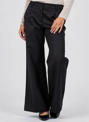 Pantalon flare taille normale taille normale noir THINKING MU femme
