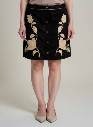 Jupe courte taille normale noir LA PETITE ETOILE femme