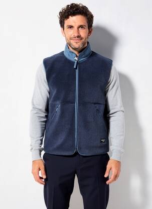 Veste casual coupe droite bleu THINKING MU homme