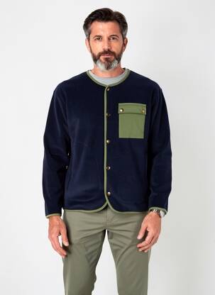 Polaire coupe droite bleu 12 PM homme
