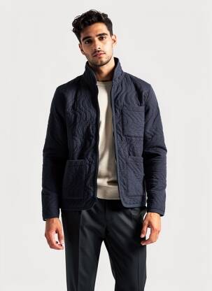 Veste casual coupe droite bleu BASK IN THE SUN homme