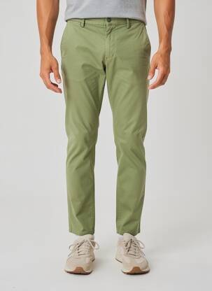 Pantalon chino tissage popeline taille normale vert TELERIA ZED homme