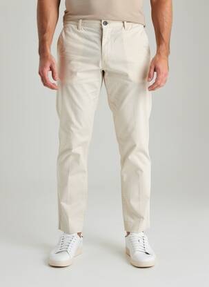 Pantalon chino tissage popeline taille normale beige TOMMY HILFIGER homme
