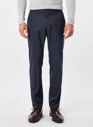 Pantalon chino fermeture zippée sous rabat avec crochet taille normale bleu TOMMY HILFIGER homme