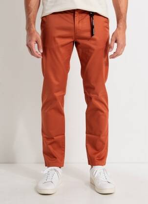 Pantalon chino tissage popeline taille normale orange STRELLSON homme