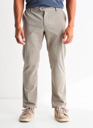 Pantalon chino stretch taille normale beige TELERIA ZED homme