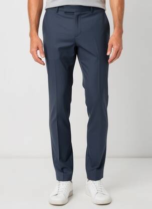 Pantalon slim tissage popeline taille normale bleu STRELLSON homme