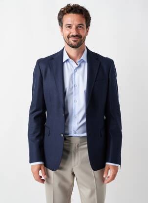 Veste casual fermeture boutonnée sur le devant bleu STRELLSON homme