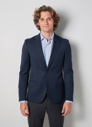 Blazer coupe cintrée bleu TOMMY HILFIGER homme
