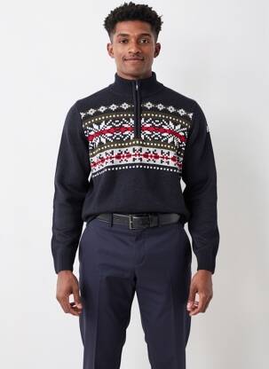 Pull maille tricot manches longues noir NEW ZEALAND AUCKLAND homme