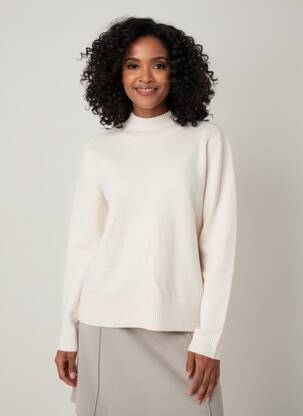 Pull stretch manches longues beige CECIL femme