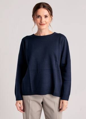Pull stretch manches longues bleu CECIL femme