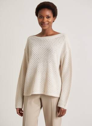 Pull coupe cintrée manches longues beige BETTY BARCLAY femme