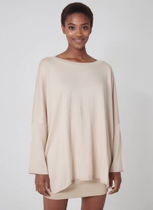 Pull coupe droite manches longues rose BETTY BARCLAY femme
