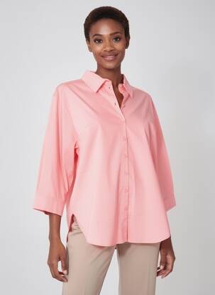 Chemisier coupe droite manches 3/4 rose BETTY BARCLAY femme