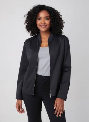 Veste casual coupe droite noir DESOTO femme
