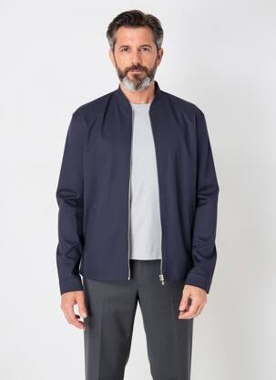 Veste casual coupe droite bleu DESOTO homme