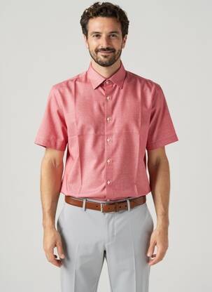 Chemise manches courtes imprimé fantaisie rouge DESOTO homme