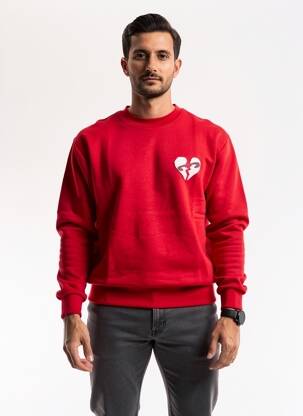 Sweat-shirt stretch manches longues rouge MBM homme