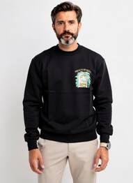 Sweat-shirt stretch manches longues noir MBM homme