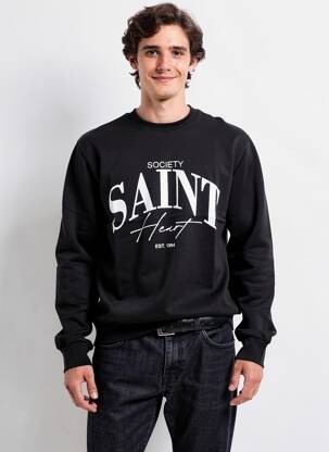 Sweat-shirt stretch manches longues noir MBM homme