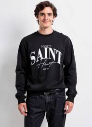 Sweat-shirt stretch manches longues noir MBM homme