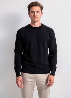 Pull stretch manches longues noir MBM homme