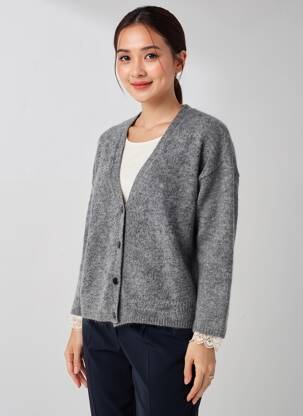 Gilet manches longues stretch gris SÉZANE femme