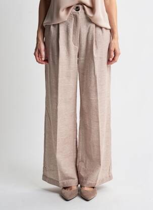 Pantalon large poches taille normale beige SANDERY femme