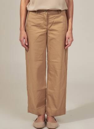 Pantalon droit stretch taille normale marron BREAL femme