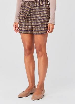 Short taille normale taille normale marron CALIPIGE femme
