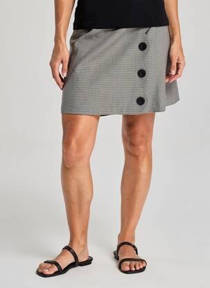 Jupe courte coupe droite noir CELESTE femme