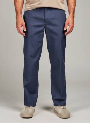 Pantalon chino tissage chiné taille normale bleu MMX homme