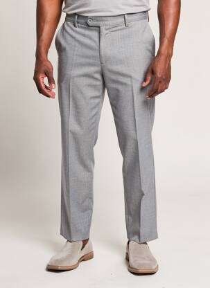 Pantalon chino tissage chiné taille normale gris MMX homme