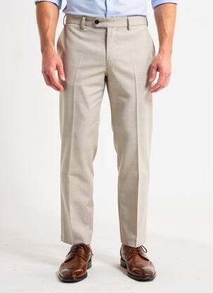 Pantalon chino tissage chiné taille normale beige MMX homme