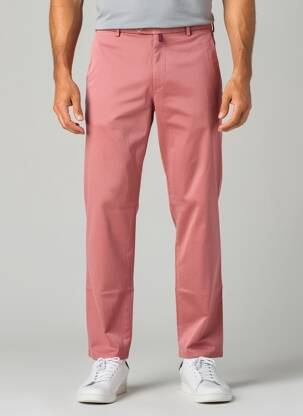 Pantalon chino stretch taille normale rose MEYER homme