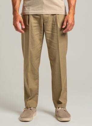 Pantalon chino poches taille normale vert MEYER homme