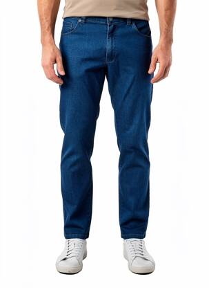 Pantalon chino stretch taille normale bleu MEYER homme