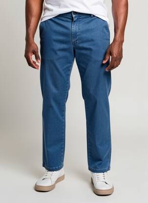 Pantalon chino stretch taille normale bleu MEYER homme