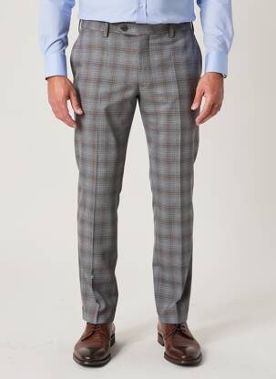 Pantalon droit tissage chiné taille normale gris MMX homme
