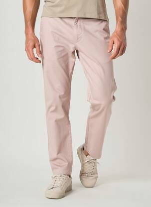 Pantalon chino stretch taille normale rose MEYER homme